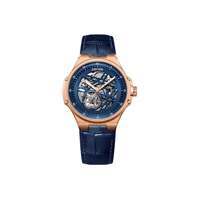 EBOHR Explorer Collection Mechanical Movement Stainless Steel Strap Watch Men's Watches Black Dial 21011216-5