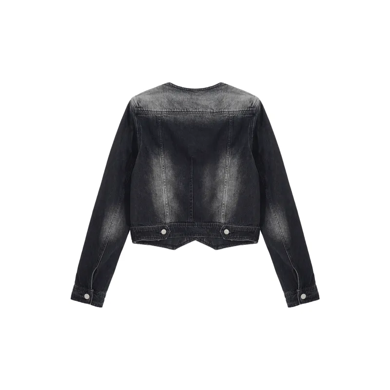 PP Denim Jackets Women's Black-1