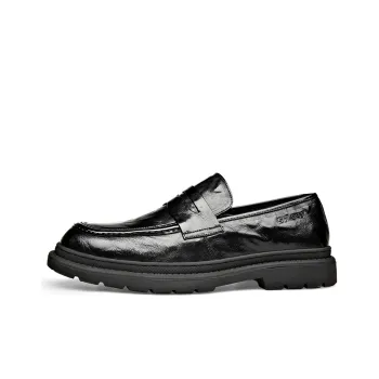 ST&SAT Business Leather Shoes Men's Casual Shoes Men's Black