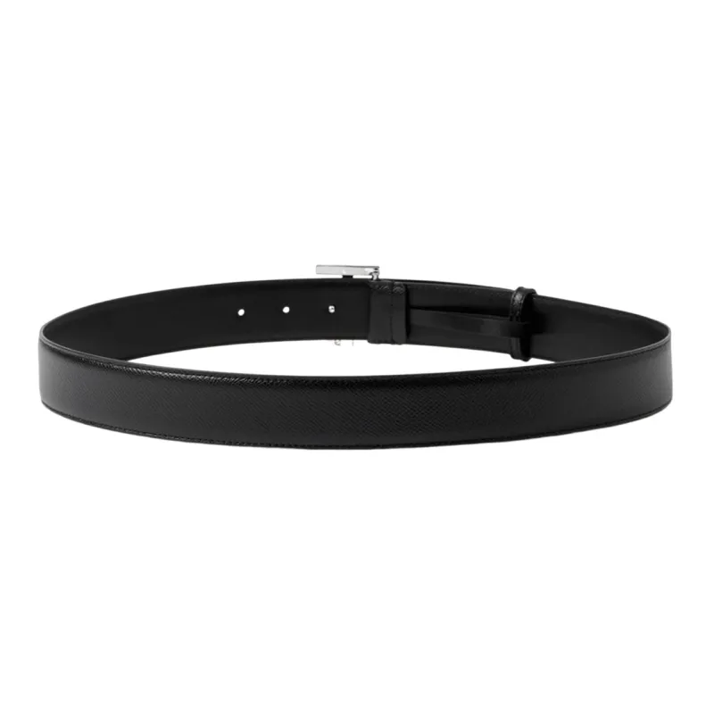 Burberry Leather Belts Men Black-1