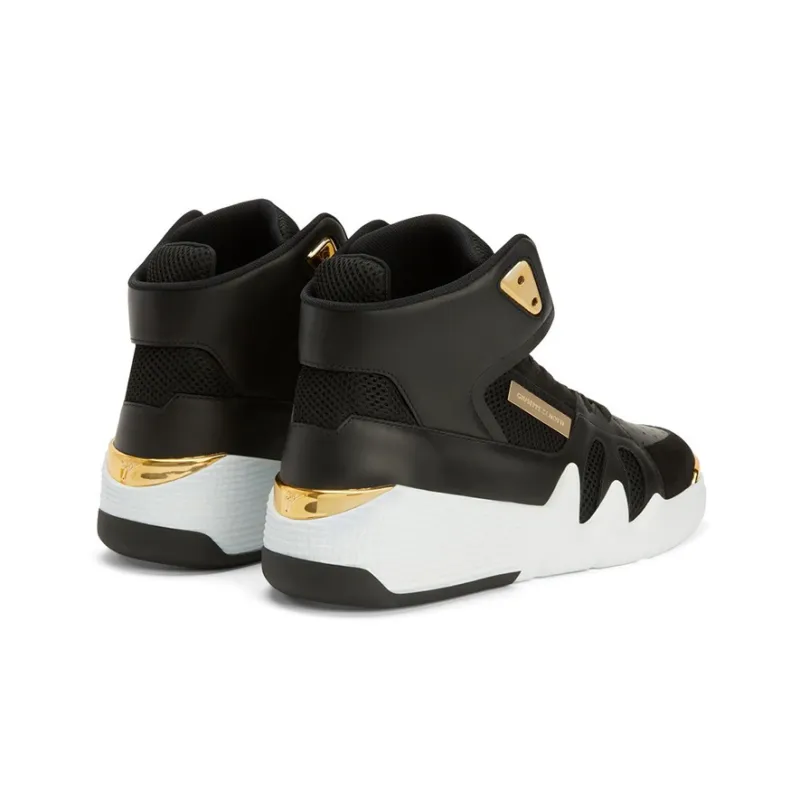 Giuseppe Zanotti/GZ Talon High Top Stylish Skateboarding Shoes Men's Black Gold-4