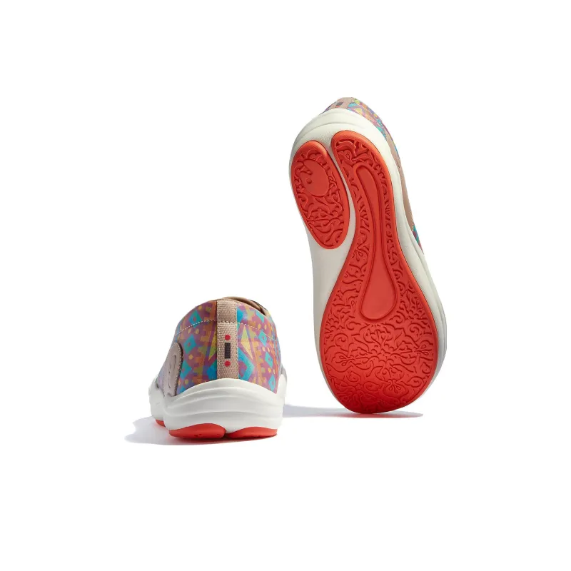 U.IN Painted Travel Shoes Andalusia 8 Artistic Collection Low-Top Stylish Skateboarding Shoes Women's-5