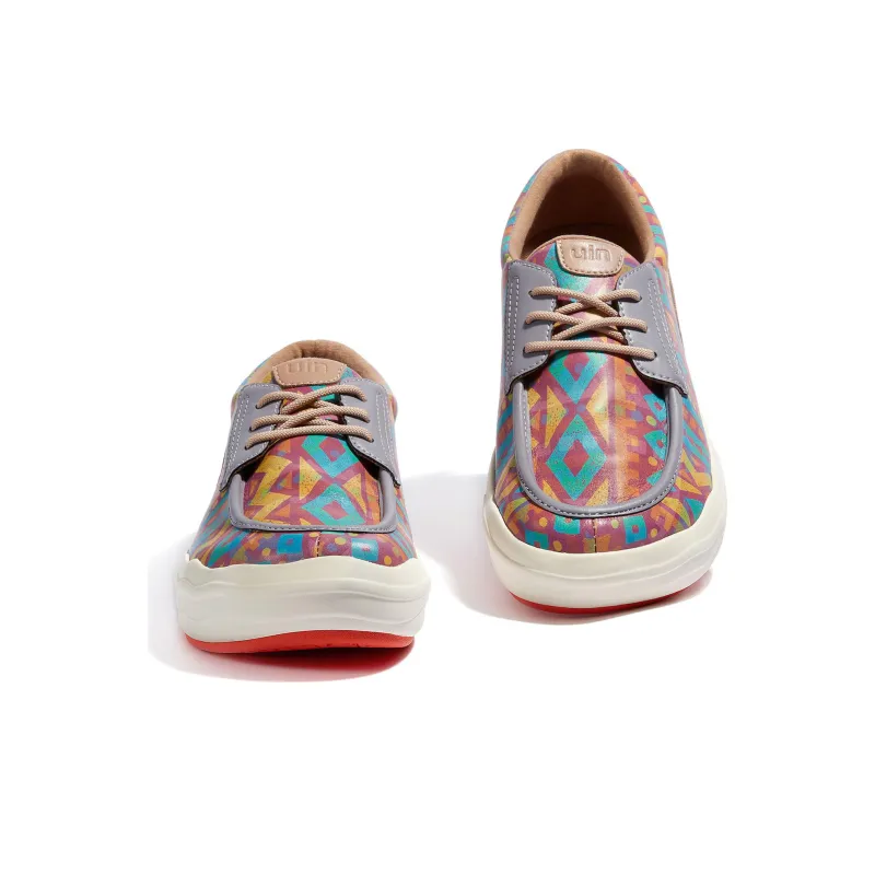 U.IN Painted Travel Shoes Andalusia 8 Artistic Collection Low-Top Stylish Skateboarding Shoes Women's-3