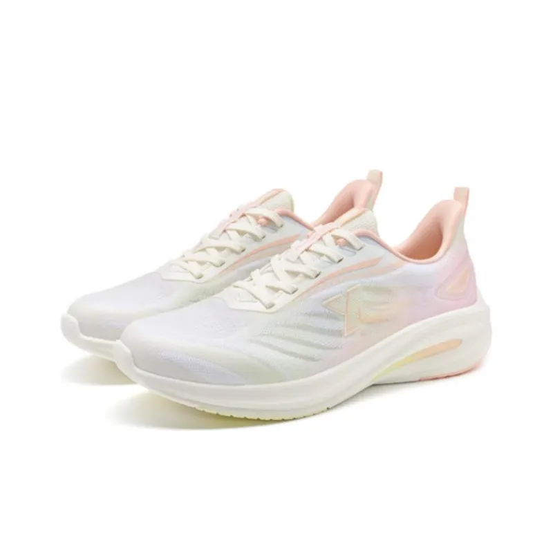 XTEP Lighten 7.0 Cushioning Anti Slip And Wear Resistant Low Top Running Shoes Women's Oil Gray Pink-1