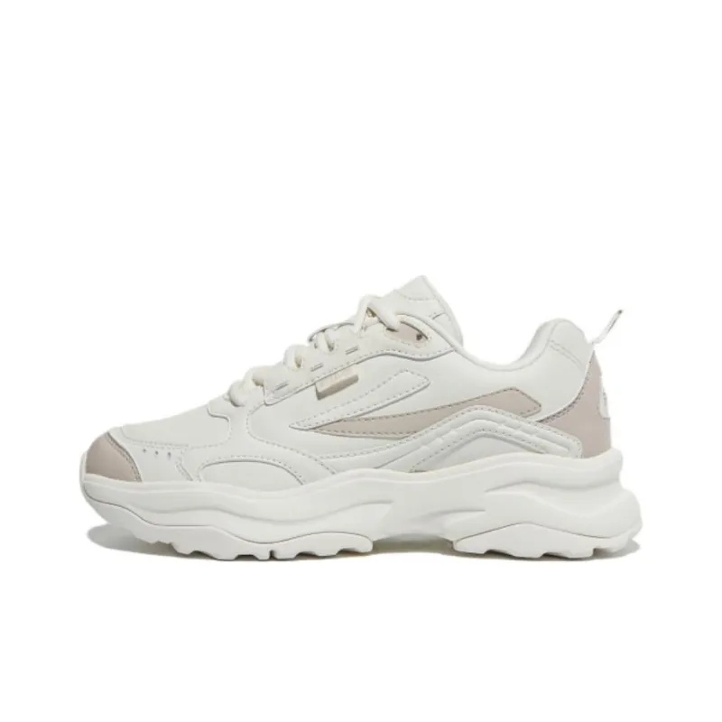 FILA Wood Block STR Cushioned Slip Resistant Abrasion Resistant Low Top Sports Casual Shoes Unisex White Korean Style-1