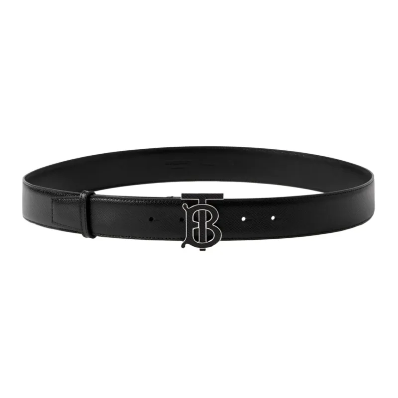Burberry Leather Belts Men Black-0