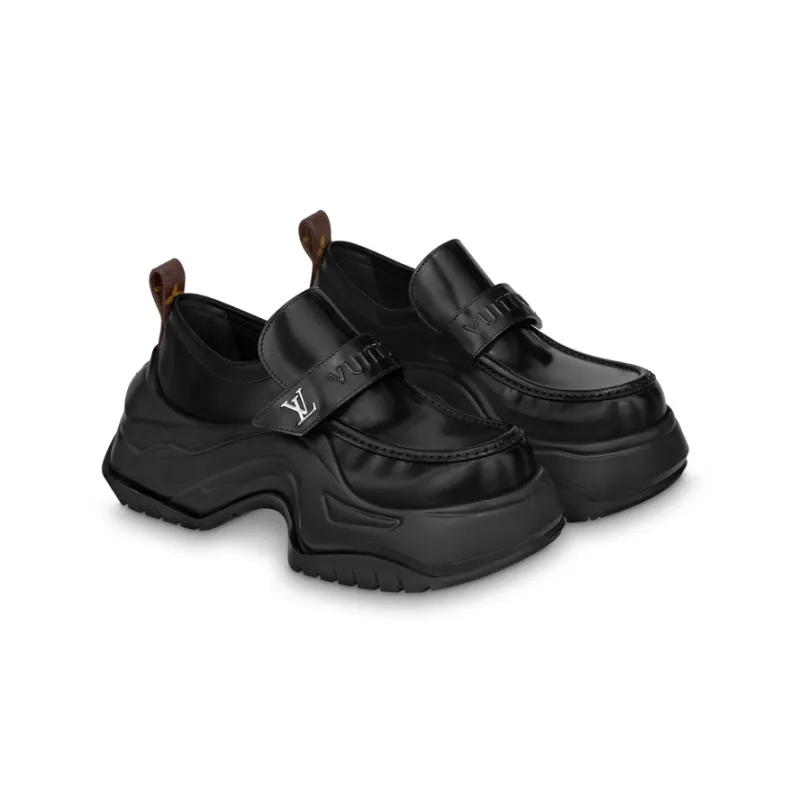 LOUIS VUITTON Archlight 2.0 Platform Loafers Casual Shoes Men's Black-2
