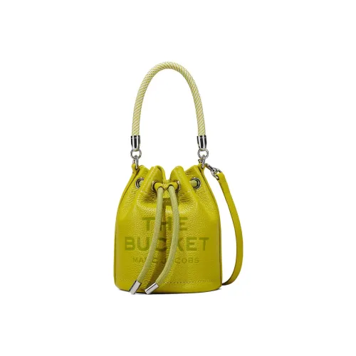 MARC JACOBS Full Grain Leather Bucket Bags Shoulder Bag Crossbody Bag Handbag Extra Mini Women's Yellow