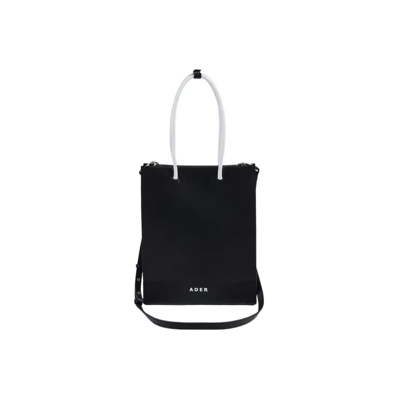 ADER ERROR Cow Leather Tote Bag, Shopping Bag, Shoulder Bag, Crossbody Bag, Handbag Regular Women's Black-2