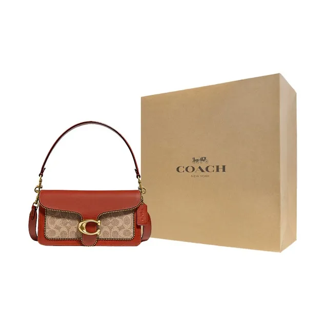 COACH Tabby Leather Shoulder Bag, Crossbody Bag, Shoulder Bag Women's Rusty Red-8
