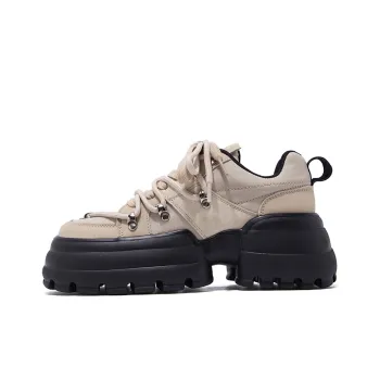 FALLINMISS Cube Shoes Collection Low Top Thick Shoes Women's Milk Tea Beige