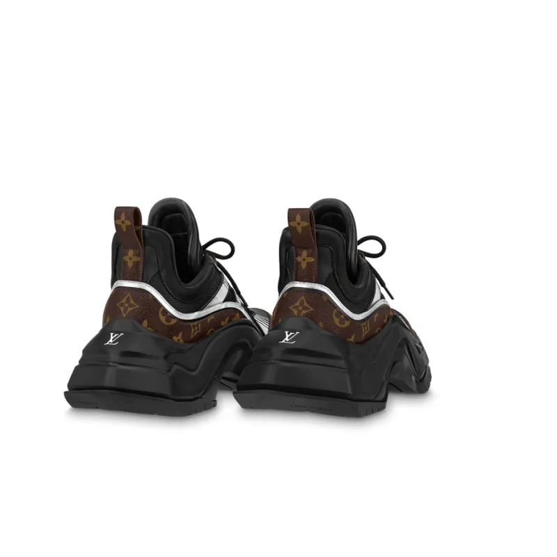 LOUIS VUITTON Archlight 2.0 Platform Sneakers 'Black White With Brown Monogram'-2