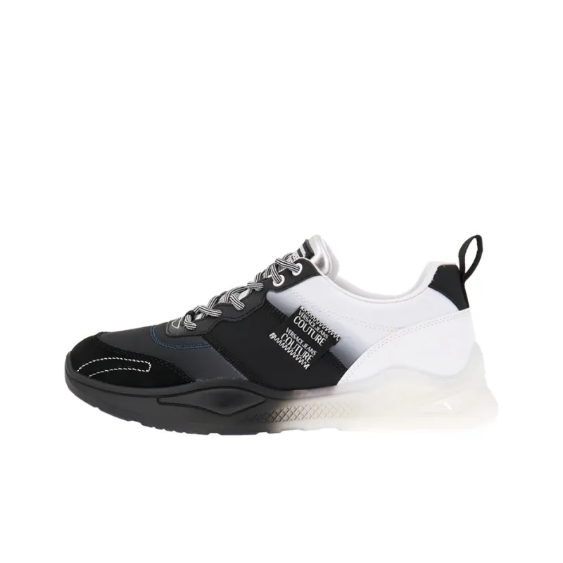 VERSACE JEANS Couture Low Top Sports Casual Shoes Men's Black White-0