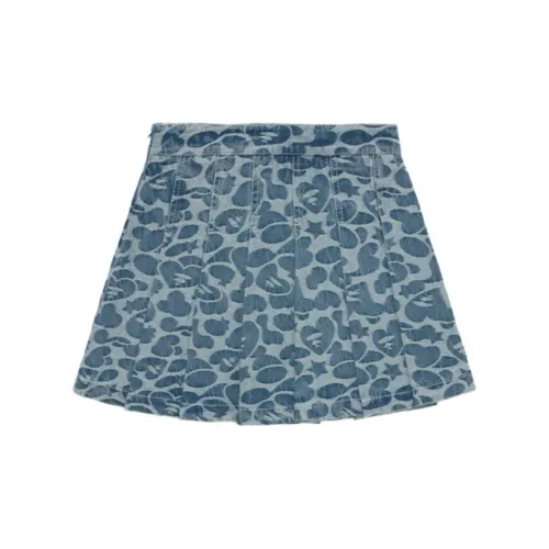 Bape SS23 APEE By A BATHING APE Denim Short Skirts Women's Blue