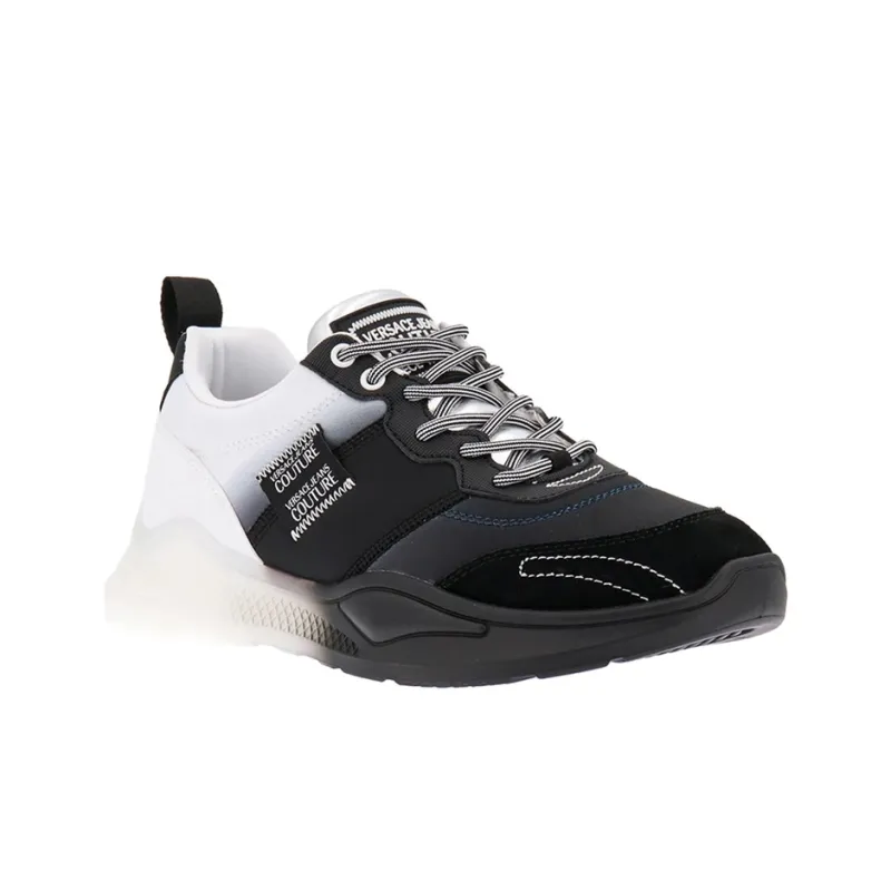 VERSACE JEANS Couture Low Top Sports Casual Shoes Men's Black White-1