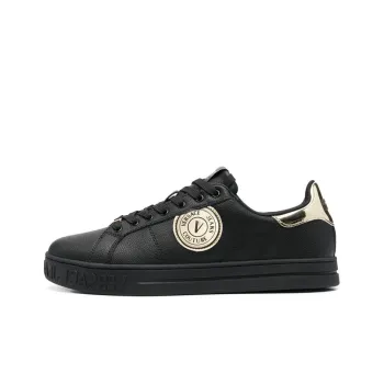 VERSACE JEANS Couture Logo patch Leather Sneakers