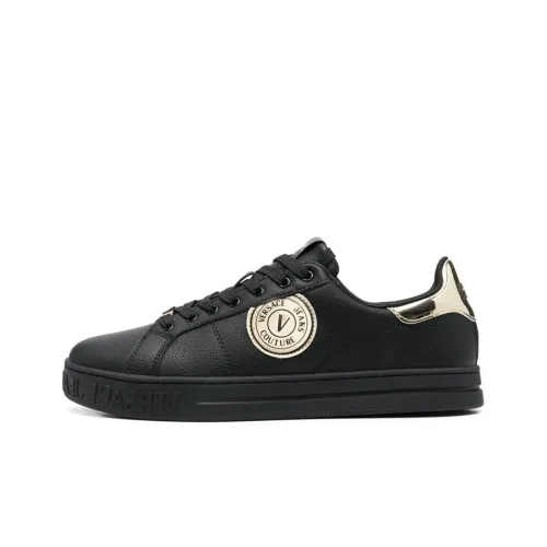 VERSACE JEANS Couture Logo-patch Leather Sneakers