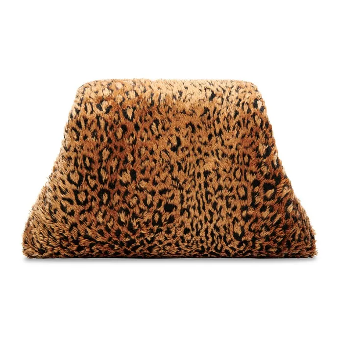Balenciaga Faux Fur Clutch Medium Size Women's Brown/Black-4