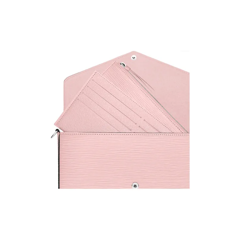 LOUIS VUITTON Pochette Felicie Epi Rose Ballerine-5