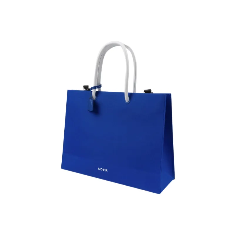 ADER ERROR Leather Tote Bag, Shopping Bag, Shoulder Bag, Crossbody Bag, Handbag Regular Unisex Blue-1