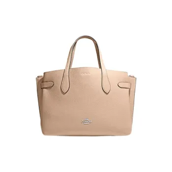 COACH Cow Leather Shoulder Bag, Crossbody Bag, Handbag Women's Beige
