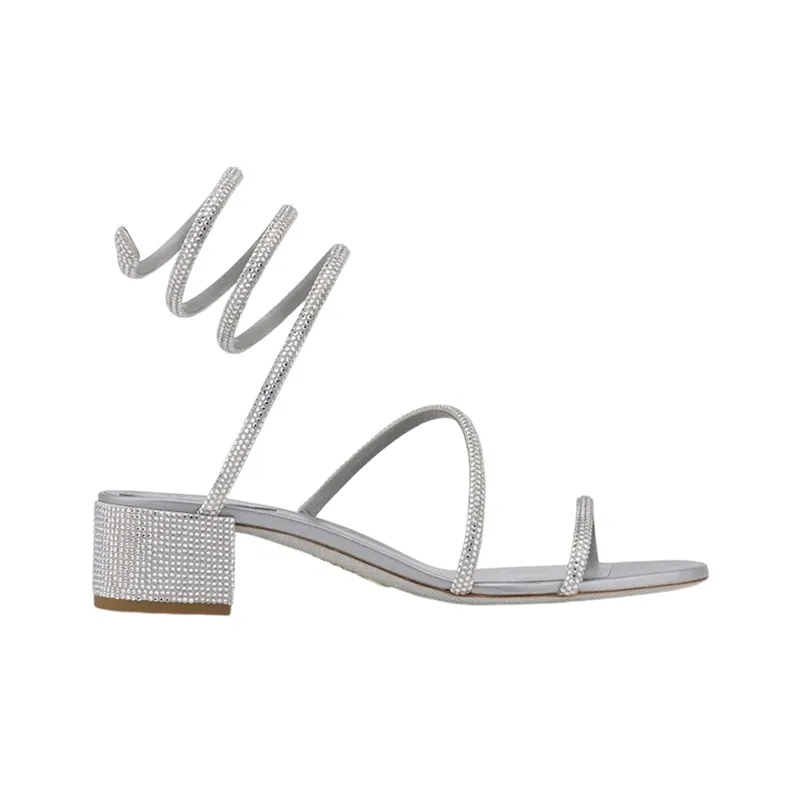 René Caovilla Cleo 45mm Open Toe Sandals-1