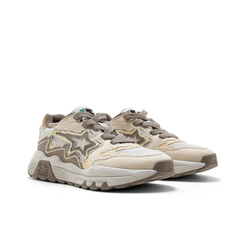 STARTER Breathable Lightweight Height Increasing Rebound Low Top Casual Shoes Women's Khaki-2