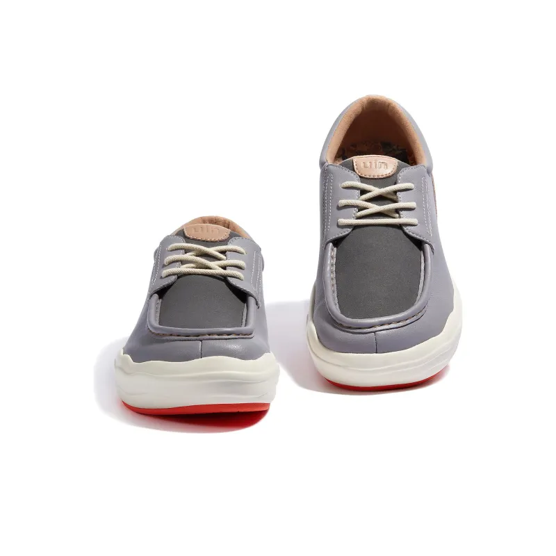 U.IN Skateboard Shoes Women's Low Top Gull Gray-3