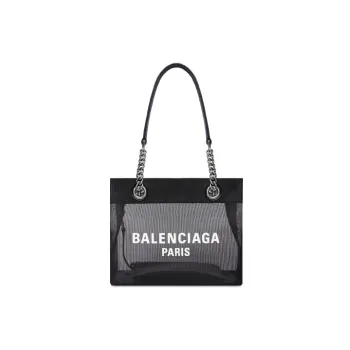 Balenciaga Mesh Tote Bag Shopping Bag Shoulder Bag Handbag Small Size Women's Black
