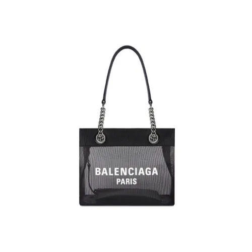 Balenciaga Mesh Tote Bag Shopping Bag Shoulder Bag Handbag Small Size Women's Black
