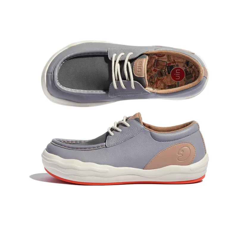 U.IN Skateboard Shoes Women's Low Top Gull Gray-2