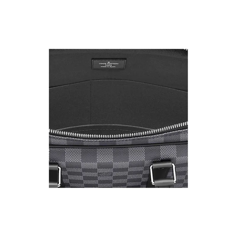 LOUIS VUITTON Canvas Briefcase, Laptop Bag, Shoulder Bag, Crossbody Bag, Handbag Trumpets Men's Black-4