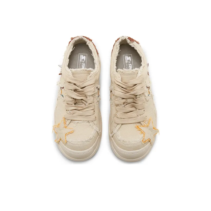 STARTER Stars Shoes Low Top Trendy Board Shoes Women's White-4