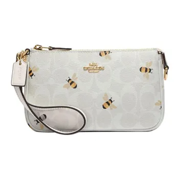 COACH Nolita PVC Mahjong Shoulder Bag Clutch Small Size Women's White