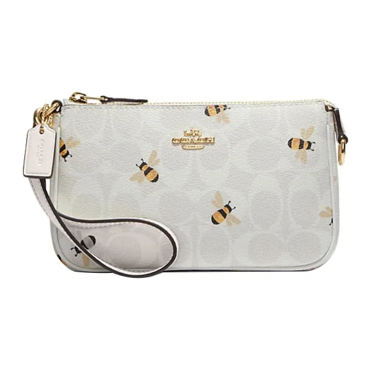 COACH Nolita PVC Mahjong Shoulder Bag Clutch Small Size Women's White-0