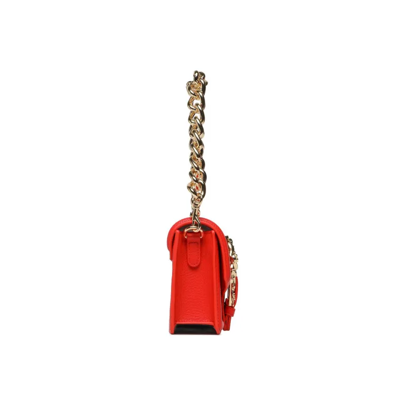 VERSACE JEANS COUTURE Litchi Grain Leather Shoulder Bag, Crossbody Bag, Handbag Trumpets Women's Red-2