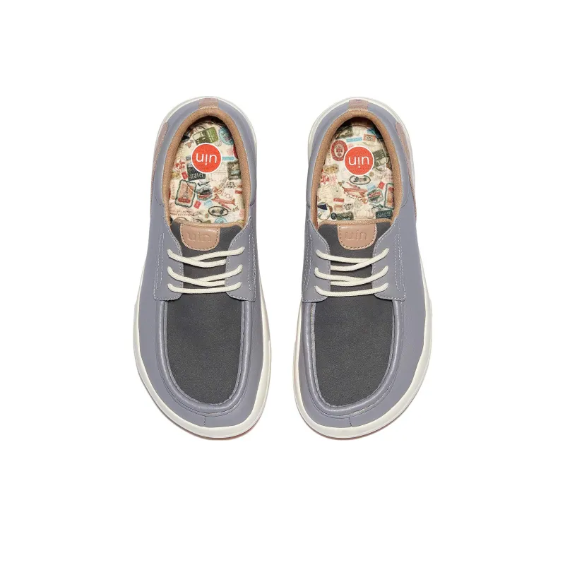 U.IN Skateboard Shoes Women's Low Top Gull Gray-4