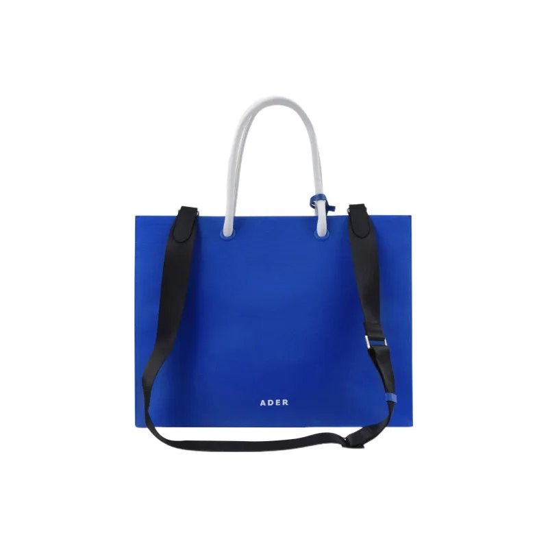ADER ERROR Leather Tote Bag, Shopping Bag, Shoulder Bag, Crossbody Bag, Handbag Regular Unisex Blue-2