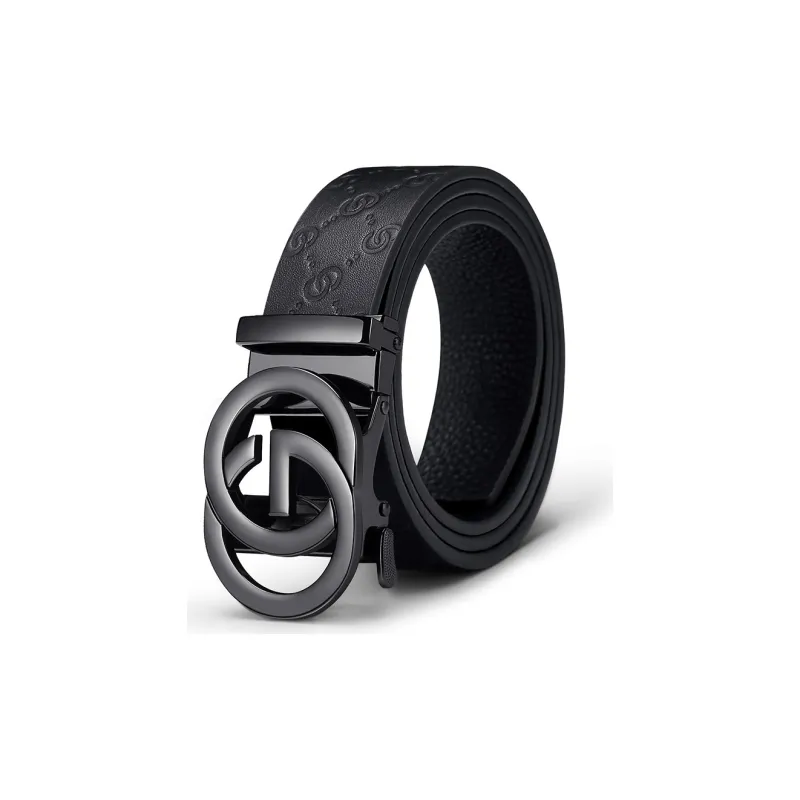 GOLF Top Grain Cow Leather Automatic Buckle Genuine Leather Belt Men's Multicolor 3.5cm-0