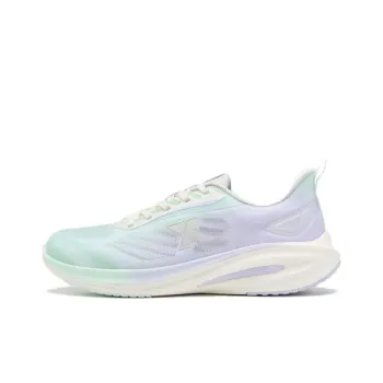 XTEP Anti Slip And Wear Resistant Breathable Low Top Running Shoes Women's Green Purple