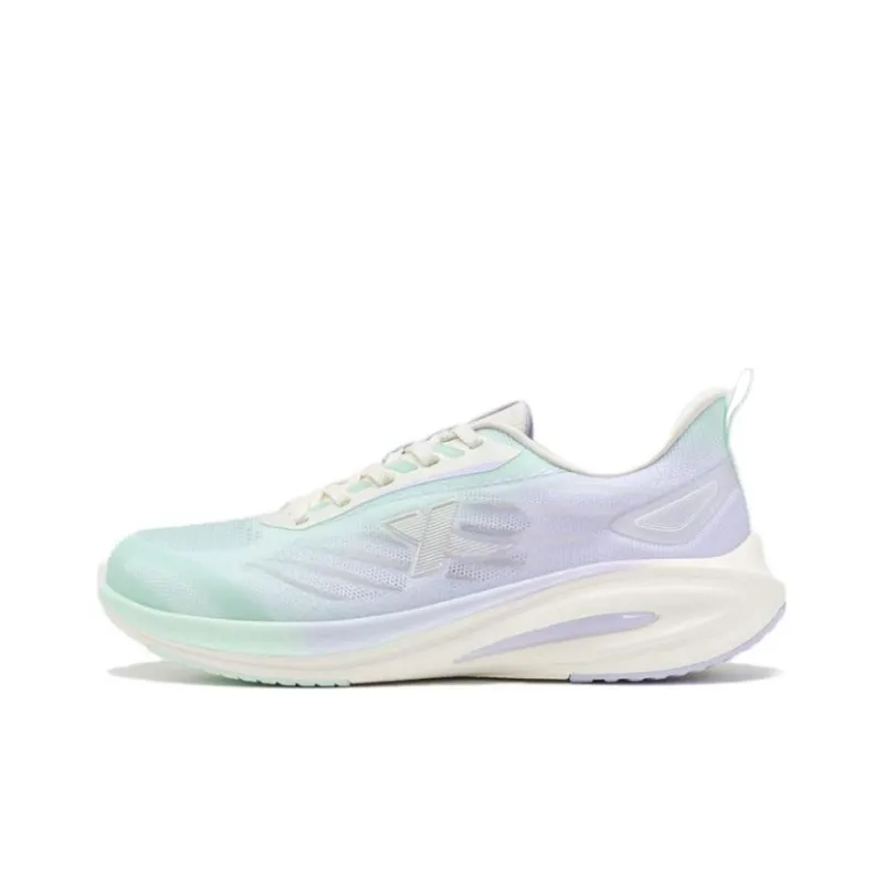 XTEP Anti Slip And Wear Resistant Breathable Low Top Running Shoes Women's Green Purple-0