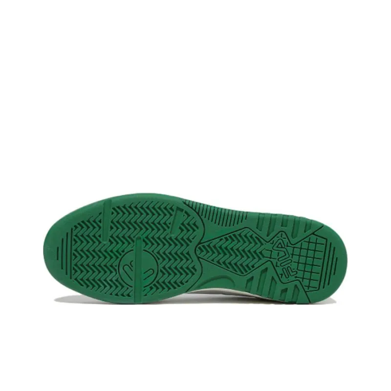 FILA Targa Club LT Cushioning Wear Resistant Low Top Skateboard Shoes Unisex White Green Korean Style-3