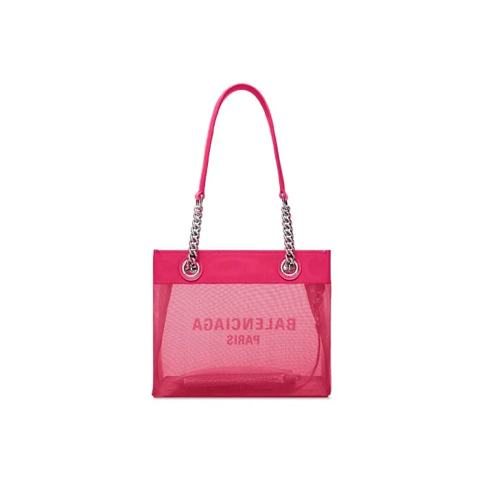 Balenciaga Mesh Tote Bag Shopping Bag Shoulder Bag Handbag Small Size Women's Pink-3