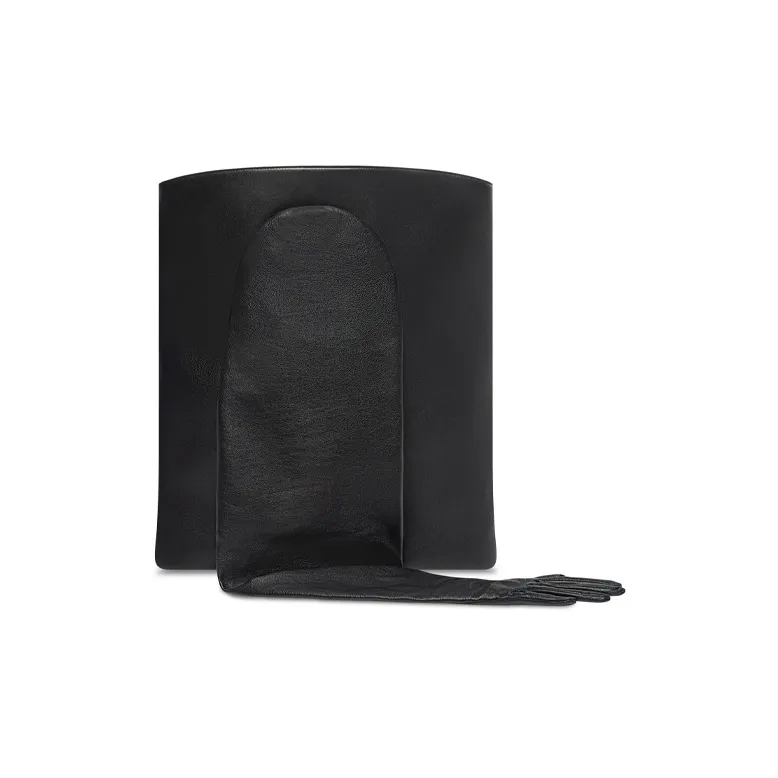 Balenciaga Smooth Cow Leather Glove Tote Bag Shopping Bag Handbag Large Size Women's Black-0