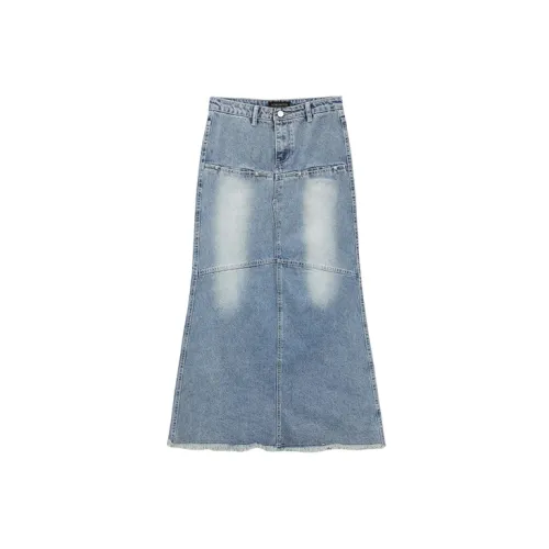 LOKUINTUS Denim Long Skirts Women's Blue