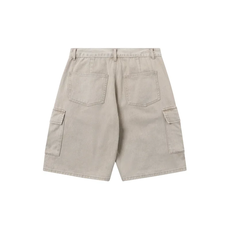 TGNS Denim Shorts Unisex Khaki-1