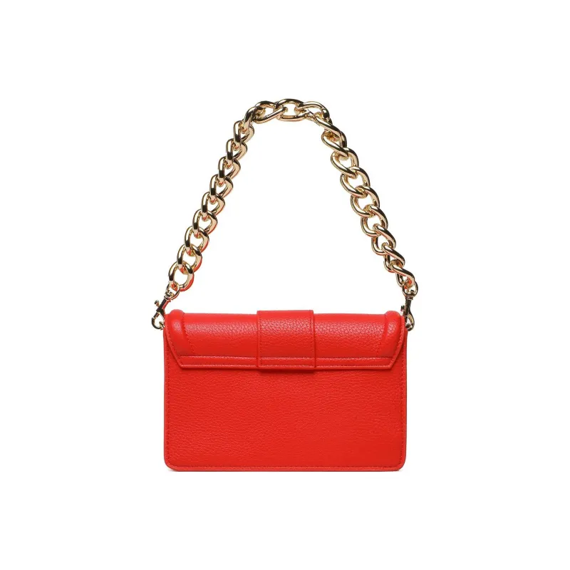 VERSACE JEANS COUTURE Litchi Grain Leather Shoulder Bag, Crossbody Bag, Handbag Trumpets Women's Red-1