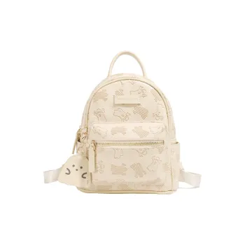 TOUTOU PU Backpack Regular Women's Chocolate Cookie/Milkshake White