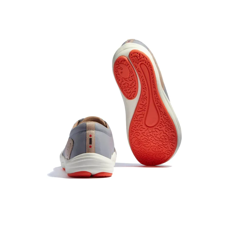 U.IN Skateboard Shoes Women's Low Top Gull Gray-5