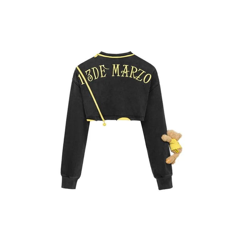 13 DEMARZO SMILEY Sweatshirt Women's Black-1